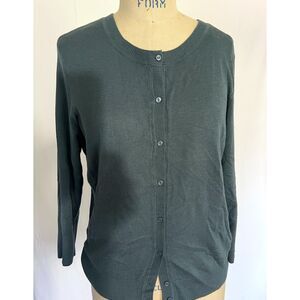 Halogen Deep Teal Cardigan Sweater Lightweight and Soft XL